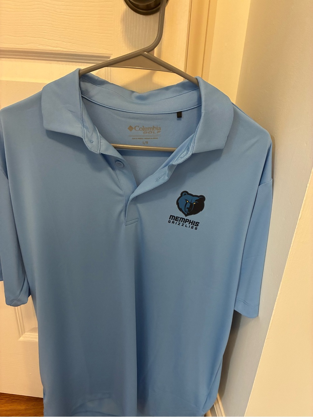 Columbia Light Blue Memphis Grizzlies Polo